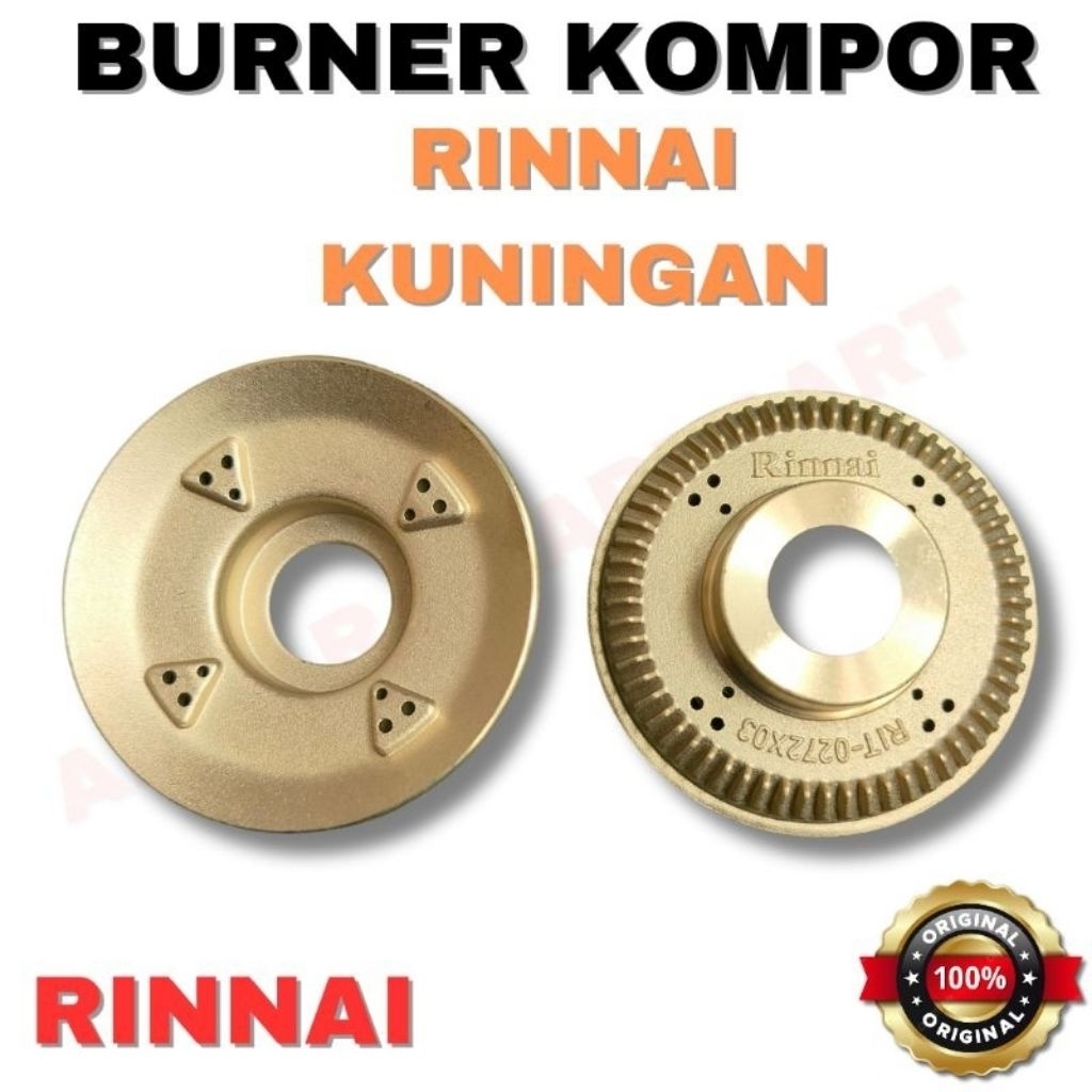 BURNER KOMPOR RINAI ORIGINAL 522 C / BARNER KUNINGAN KOMPOR RINAI KECIL ORIGINAL 522 C