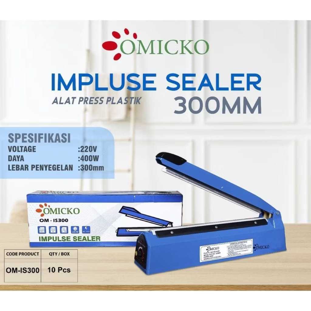 Mesin Pres Plastik Impluse Sealer Omicko Alat Mesin Pres Plastik Penyegel Plastik Ukuran Panjang 20C
