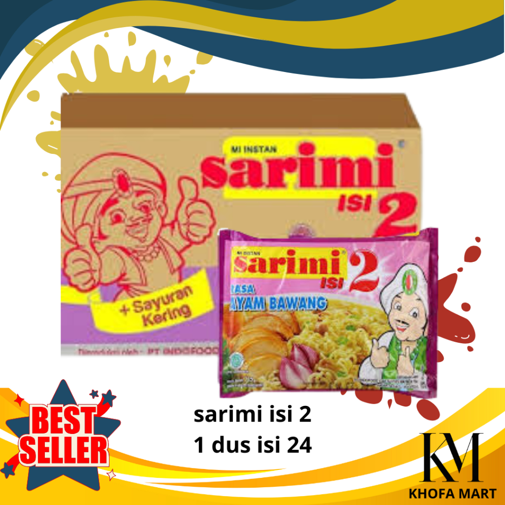 Sarimi Isi 2 AYAM BAWANG 1 Dus isi 24 / Sarimi Duo Ayam Bawang