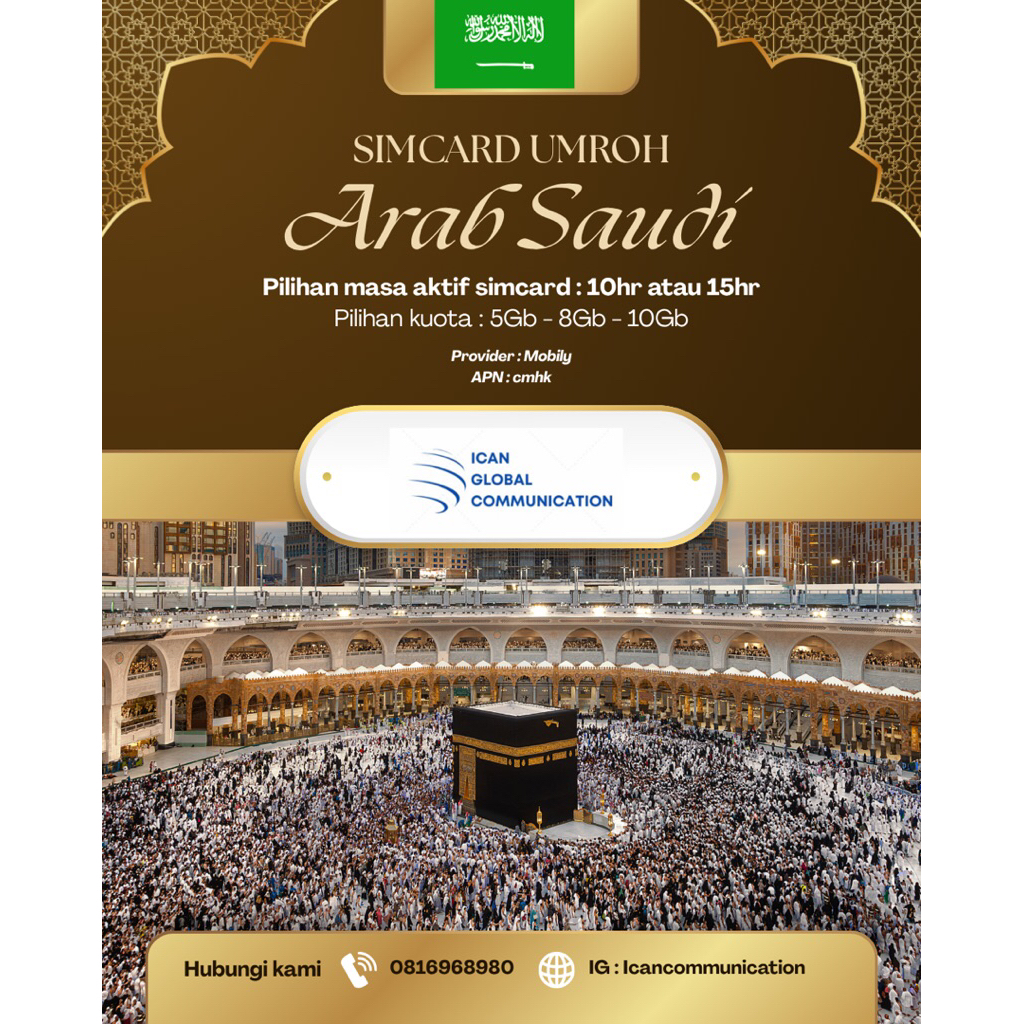 Simcard Umroh - Sim card Arab Saudi - Sim Card Umroh - Kartu data internet Arab saudi