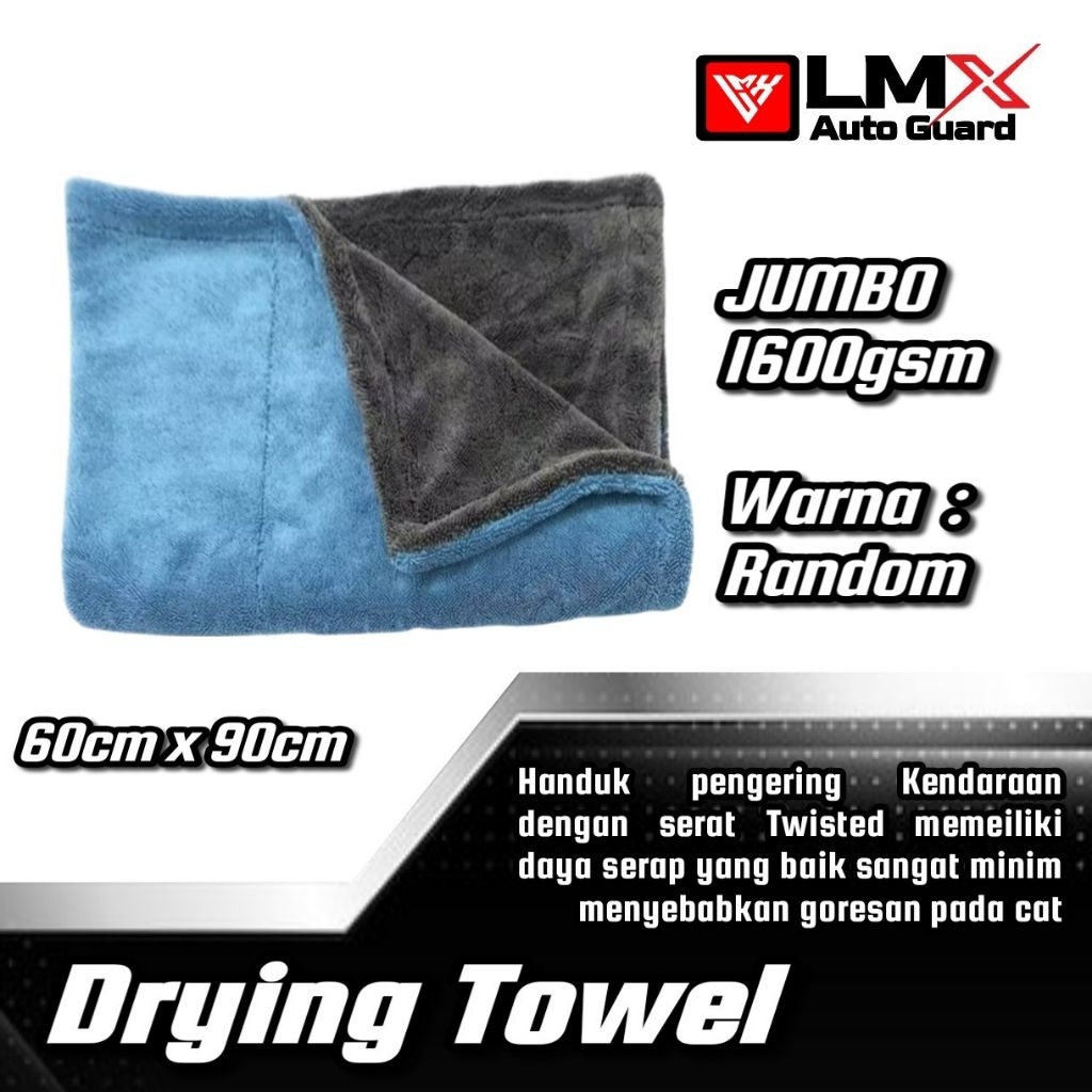 Drying Towel Twisted Premium 1200gsm - 1600gsm