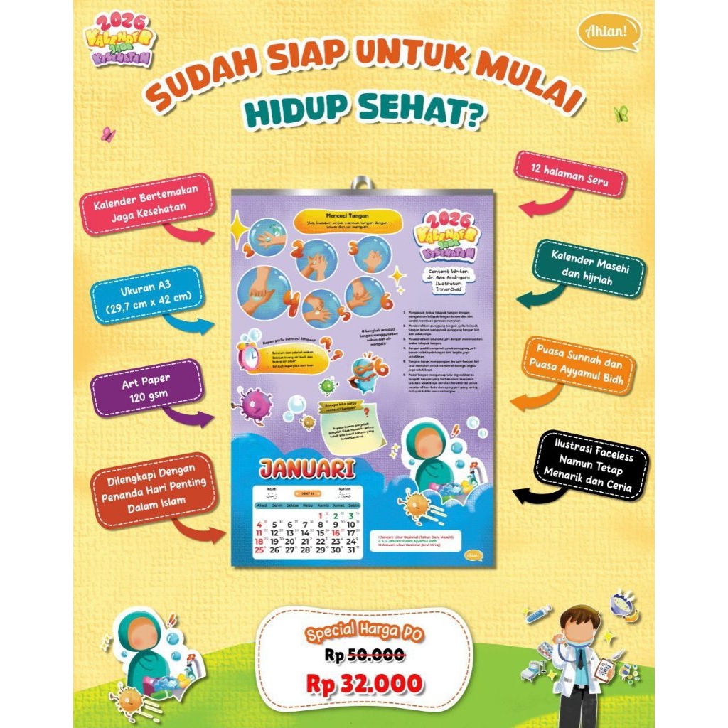 Kalender Anak Islam Penerbit AHLAN kalender Ahlan
