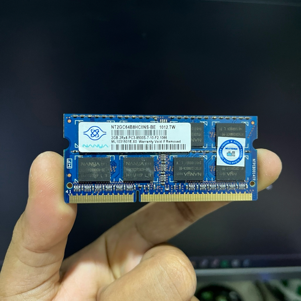 RAM LAPTOP NANYA 2GB 2Rx8 PC3-8500S/1066MHZ DDR3