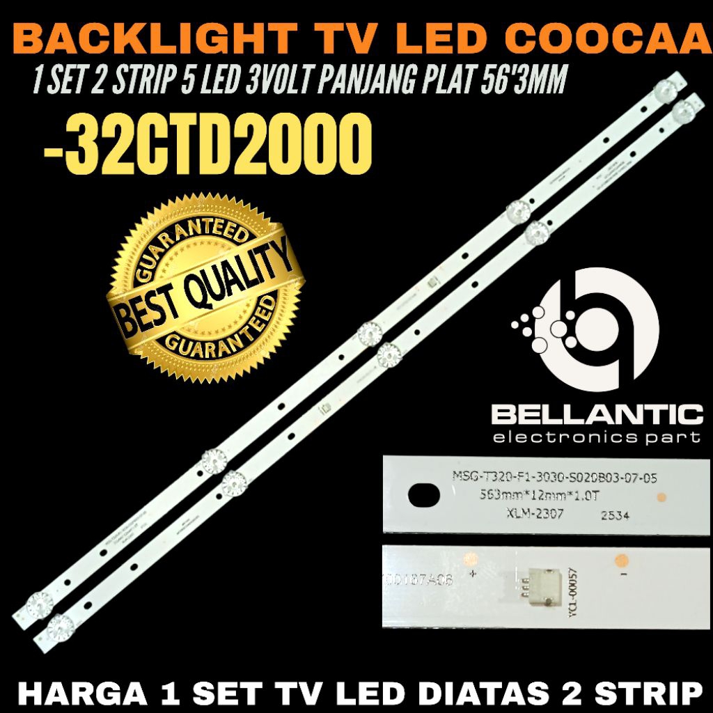BACKLIGHT TV LED 32 INCH COOCAA 32CTD2000 BACKLIGHT TV COOCAA 32 INCH