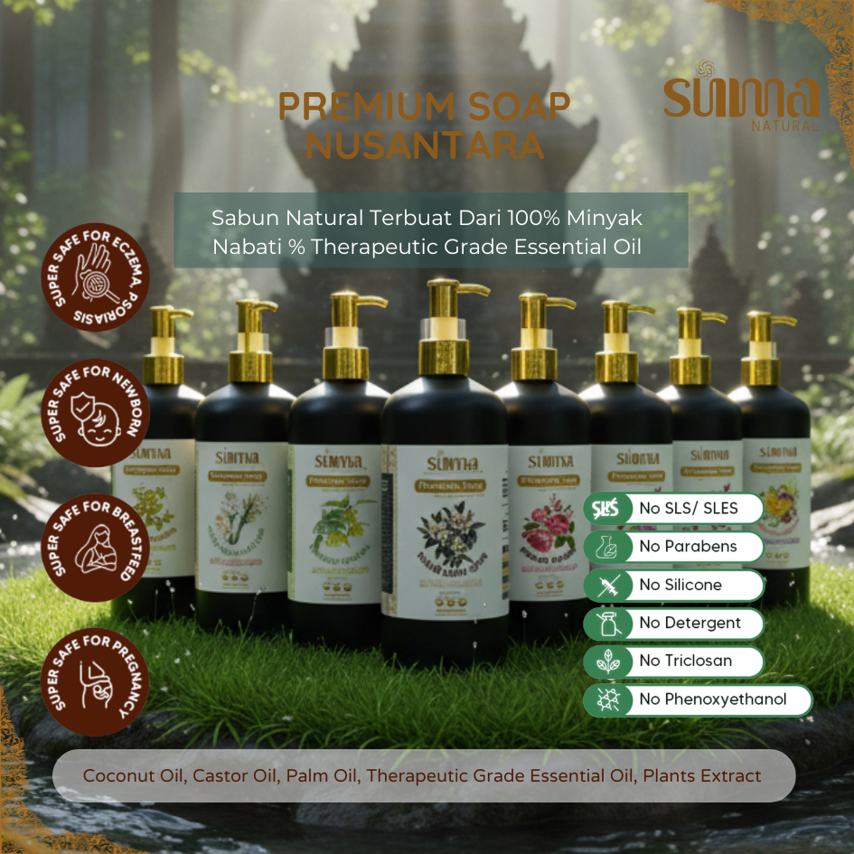 Suma Natural Premium Perfume Soap | Sabun Natural Jerawat Punggung, Eczema, Eksim, Psoriasis, No SLS