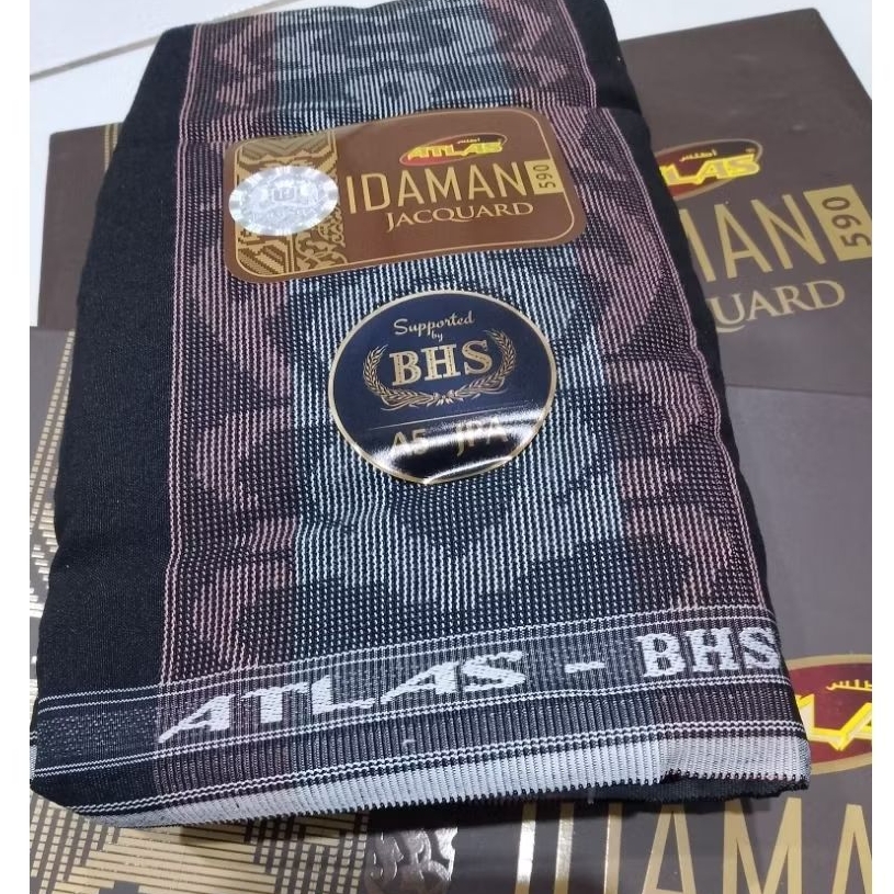 Sarung Atlas IDAMAN 590 Jaguard Classic Motif A5-JPA Black Series