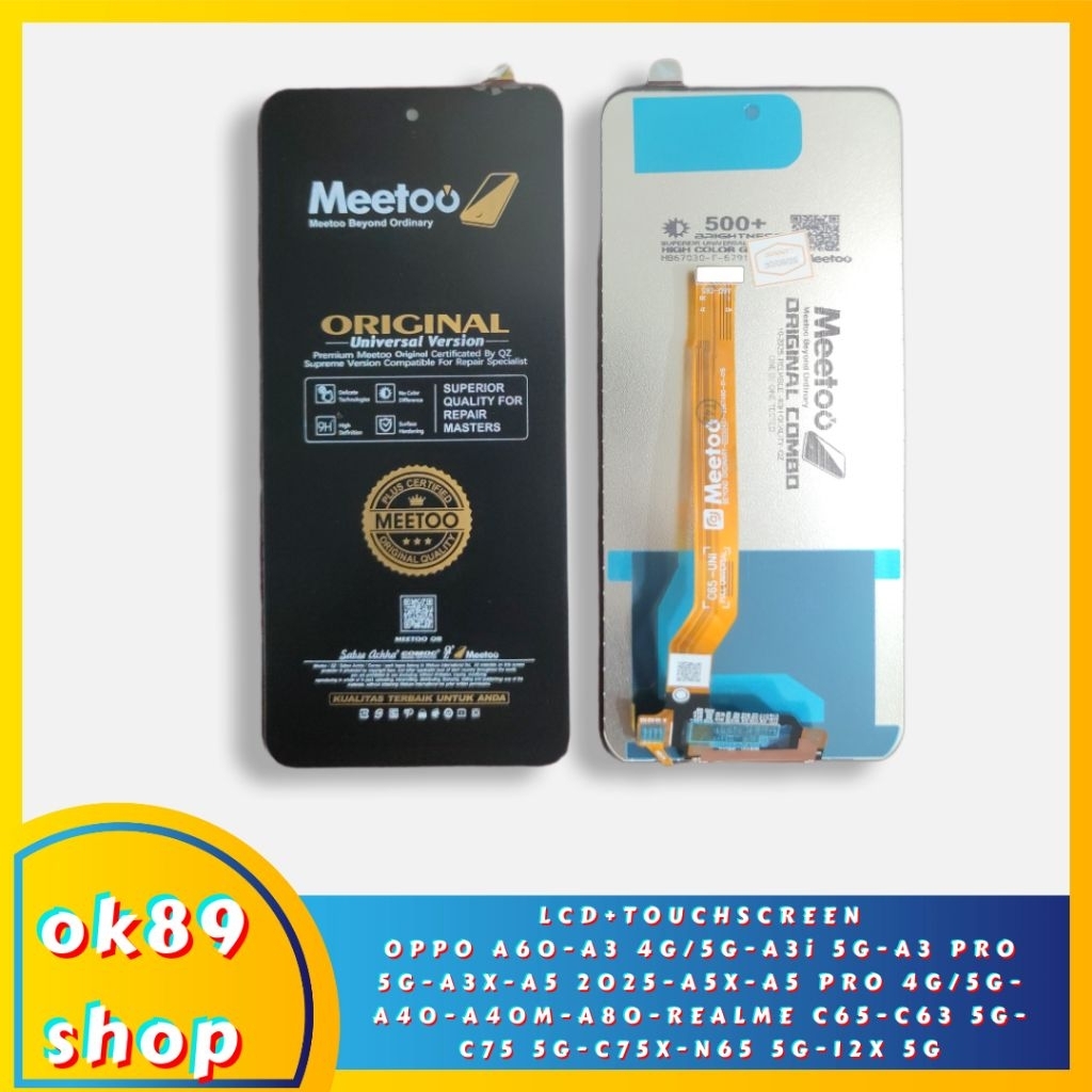LCD+TOUCHSCREEN OPPO A60 - A3 4G/5G - A3i 5G - A3 PRO 5G/A3X - A5 2025/A5X/A5 PRO 4G/5G - A40/A40M/A