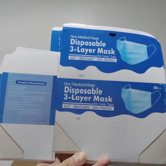 Box kosong Masker earloop 3ply tebal - box disposable