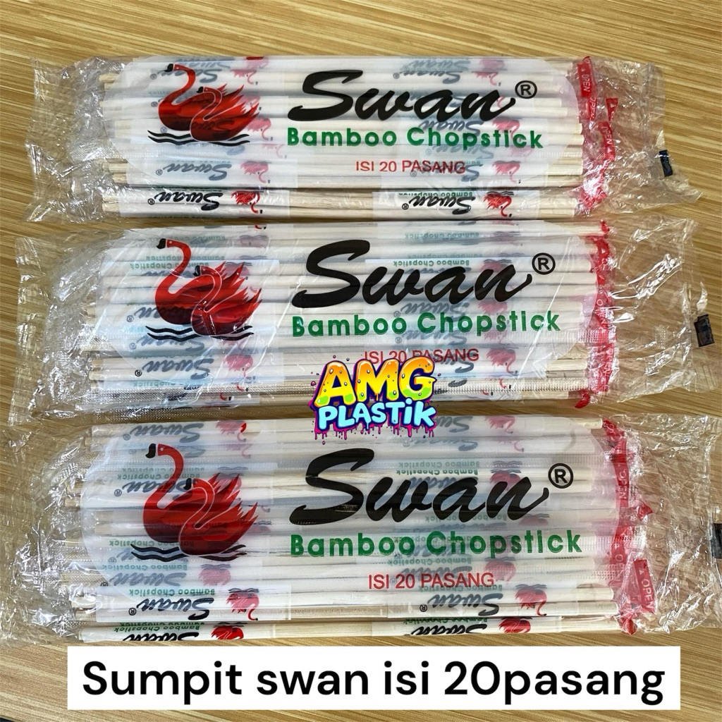 Sumpit bambu swan isi 20pasang