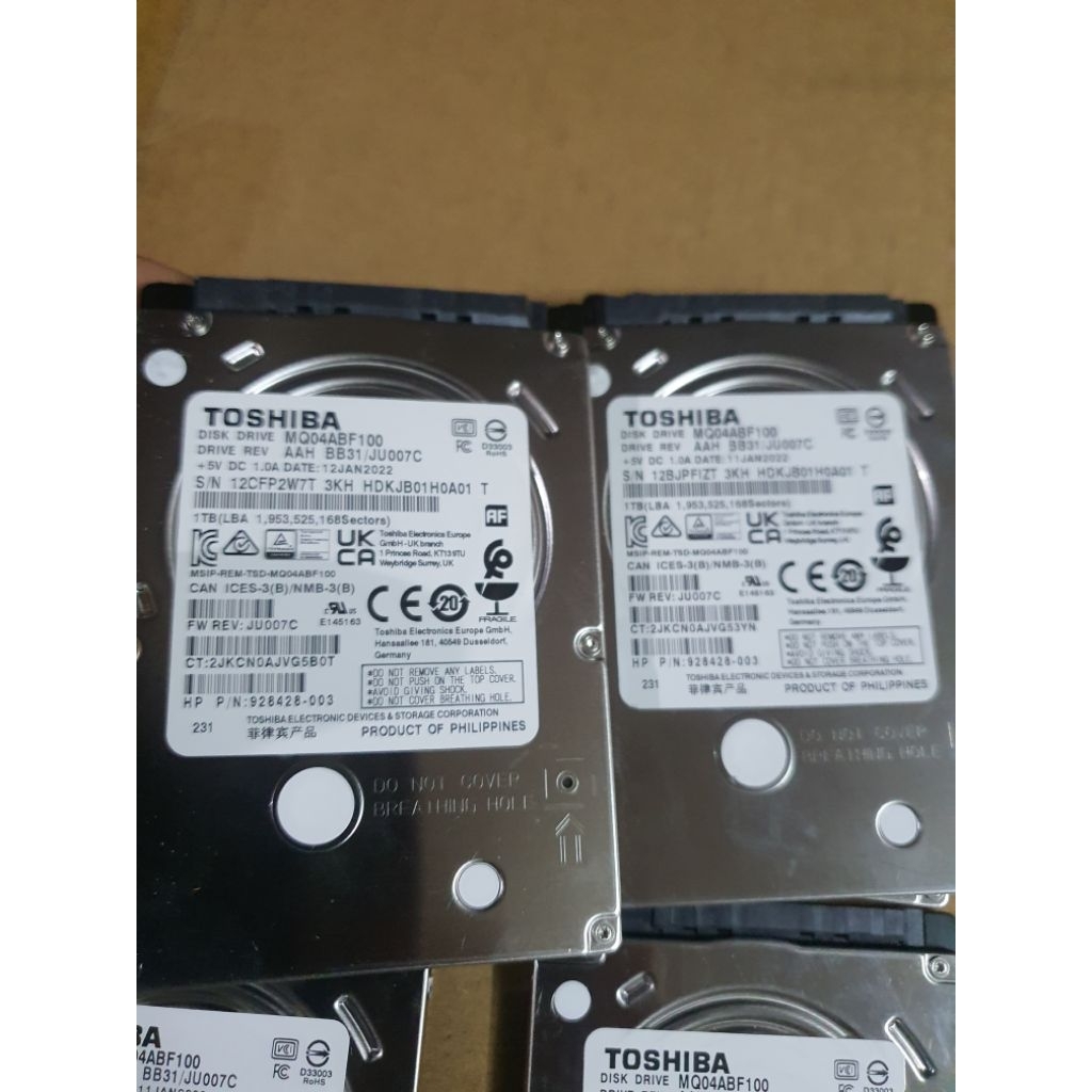 Harddisk Thosiba 1TB Internal Laptop