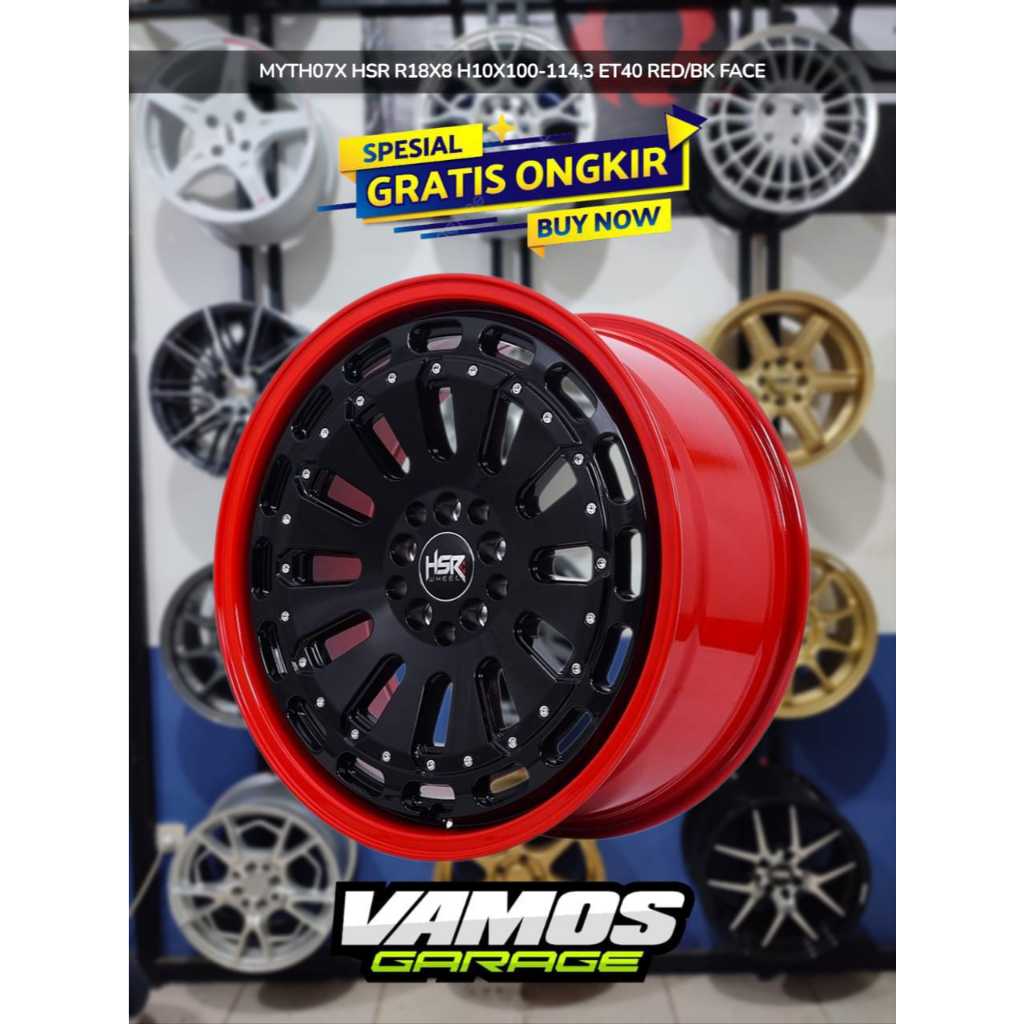 VELG MOBIL RING 18 HSR MYTH07X LEBAR 8 PCD10X100-114,3 PELEK UNTUK RUSH, TERIOS, INNOVA, CRV DLL