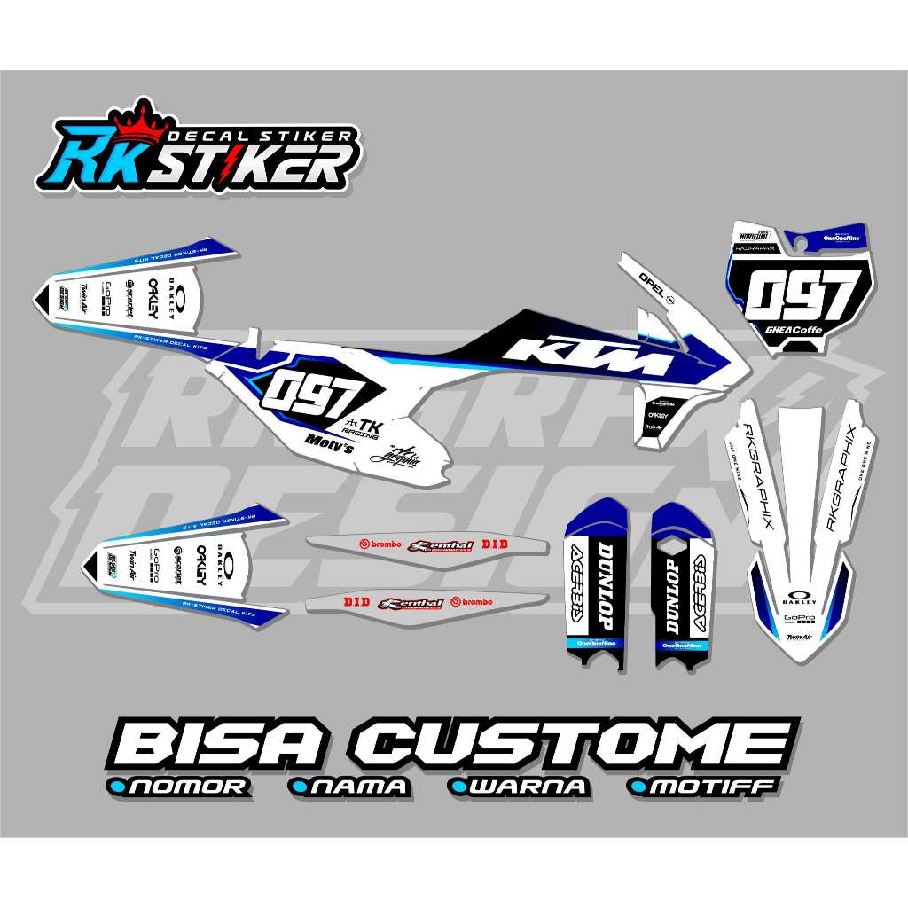 DECAL STIKER KTM 85 2020 - KTM 250 2017 - KTM 250 2020-2022 - KTM 85 2014-2016 - PREMIUM FULLBODY CU