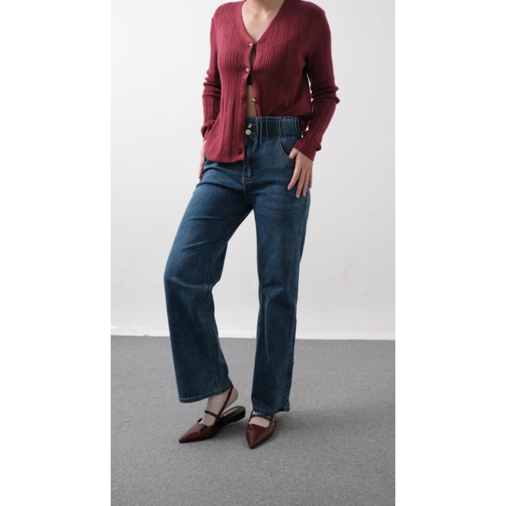 Celana Jeans Pinkdose Stretch Lembut Dan Elegan Original Pinkdose Celana Pinkdose Karet Celana Kulot