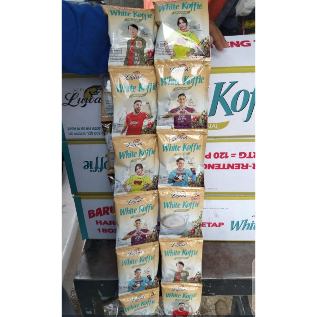 1 renceng/renteng isi 10 luwak white coffee koffie kadaluarsa masih lama bisa kirim instan grosir se