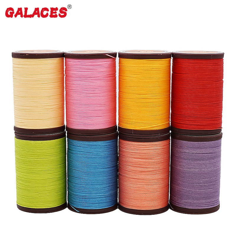 Galaces 0.65mm Round Polyester Waxed Thread 60m | Leather Craft Sewing Waxed Thread