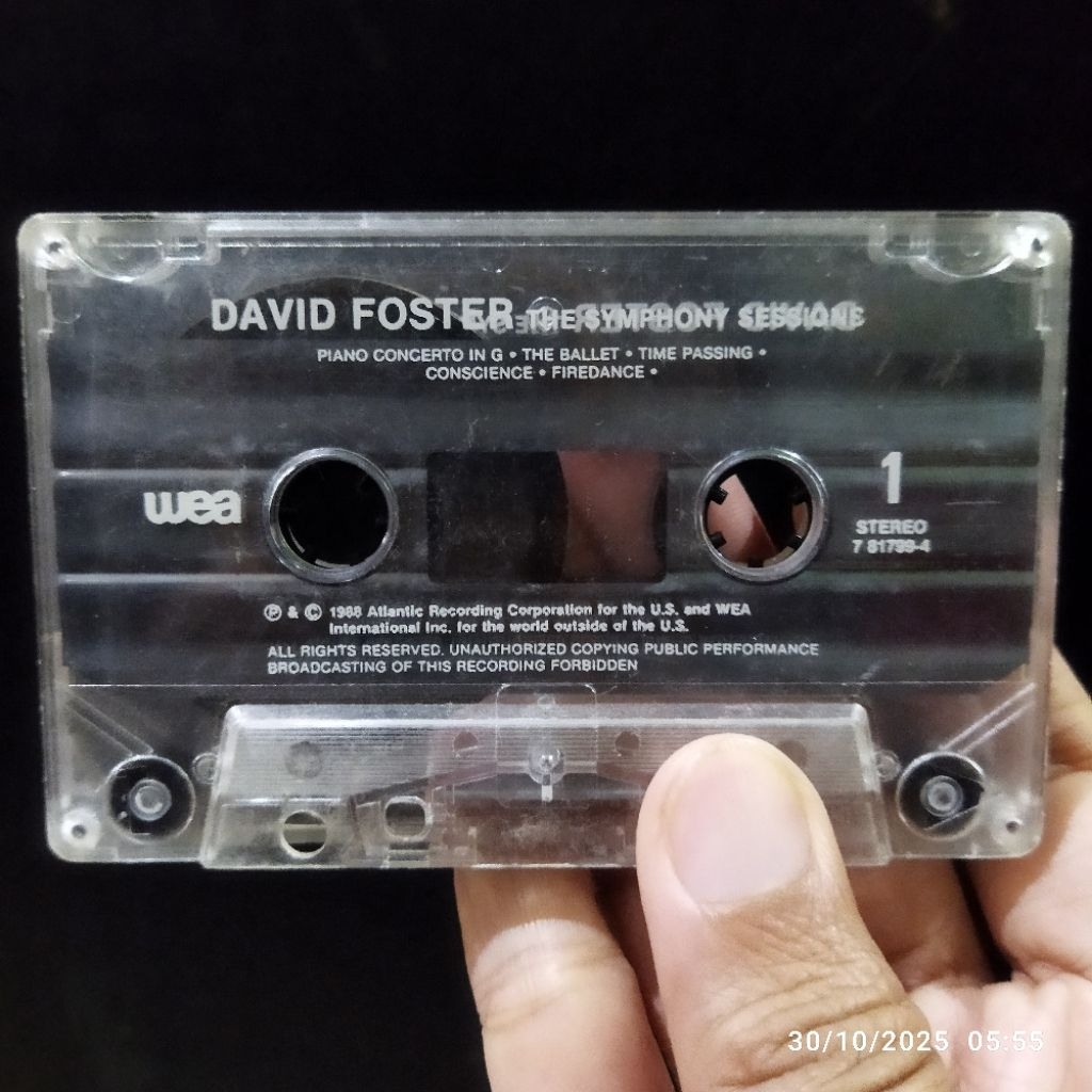 kaset david foster the symphony sessions (hanya kaset)