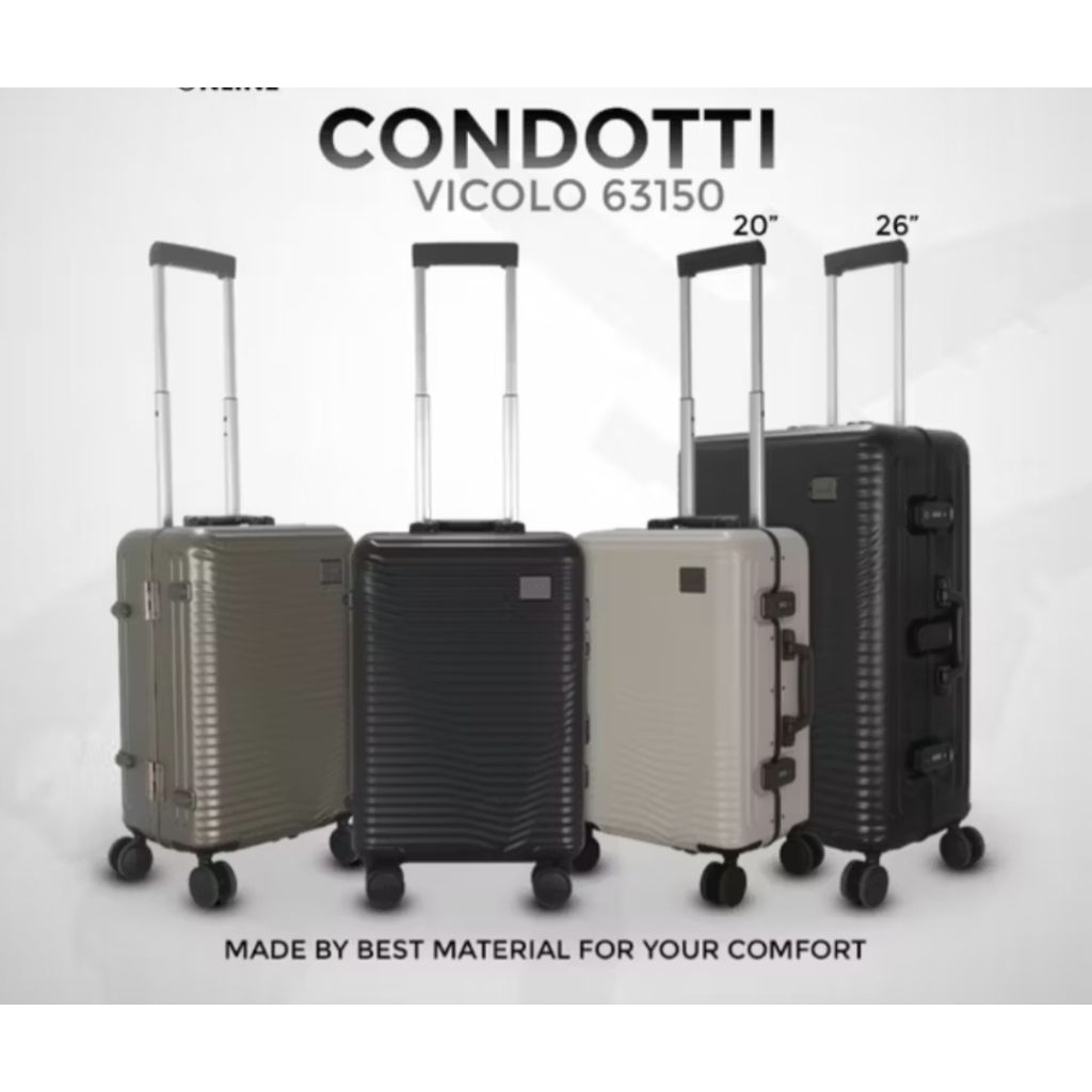 koper hardcase merk Condotti terbaru dengan frame strong