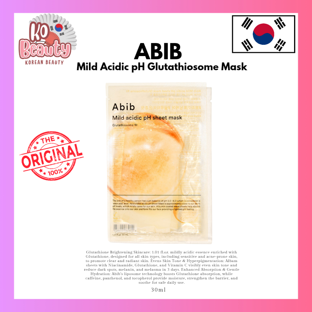 Masker Korea Abib Mild Acidic pH Sheet Mask Glutathiosome Fit