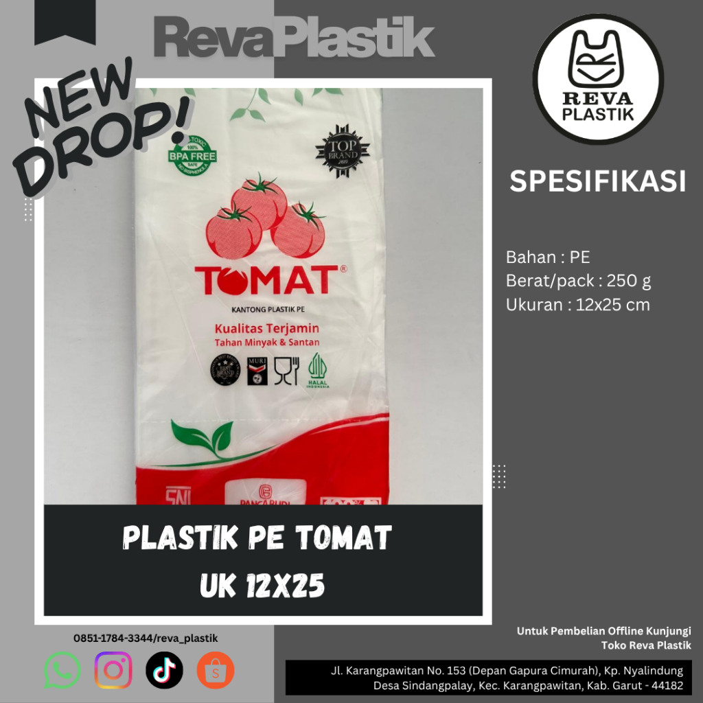 Plastik PE Tomat uk 12x25