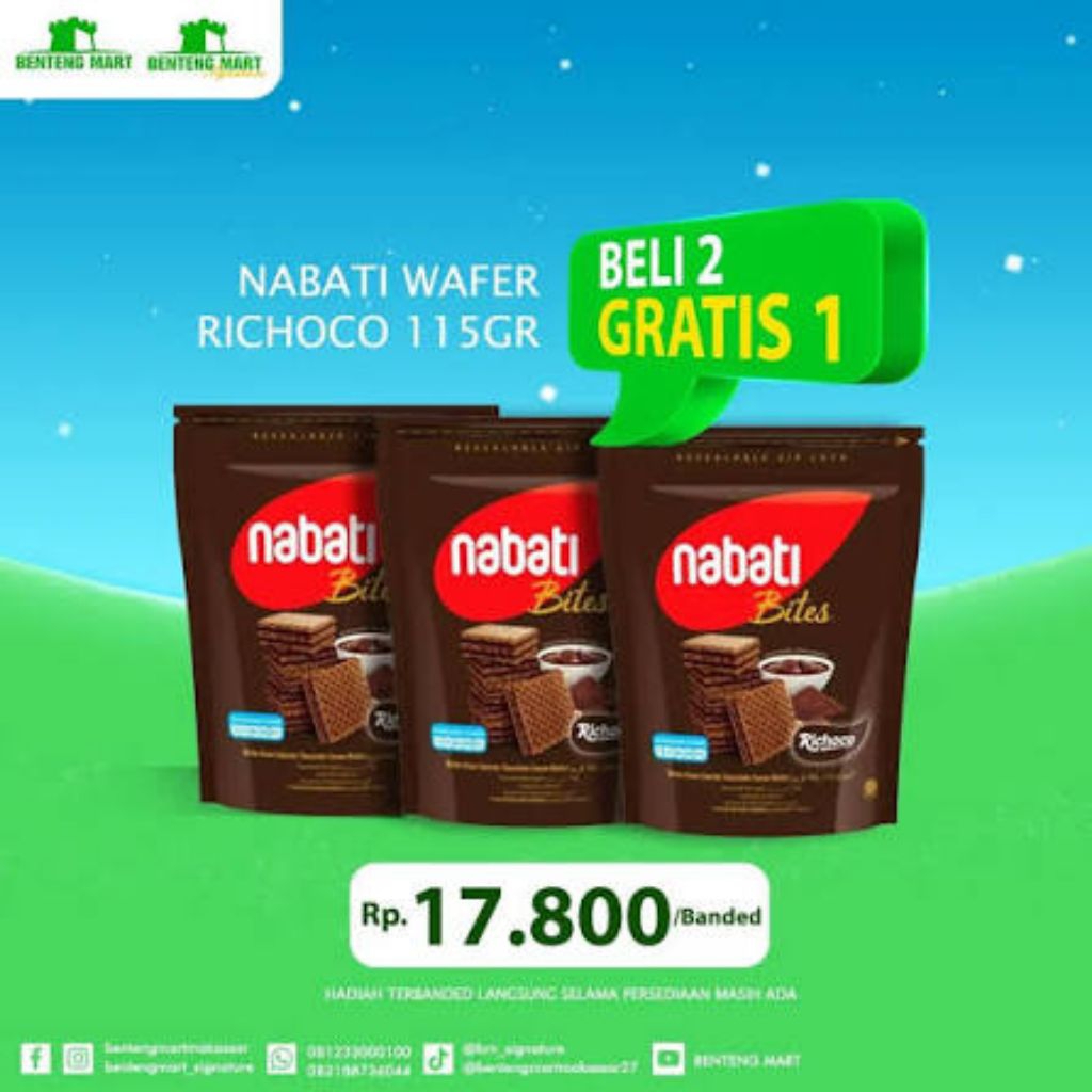 Promo Nabati Wafer Pouch 80g All Variant Beli 2 Gratis 1