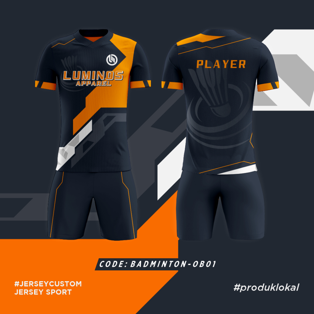 JERSEY BADMINTON CUSTOM | JERSEY BULU TANGKIS | FREE DESIGN | JERSEY MURAH | JERSEY SPORT SATUAN | B