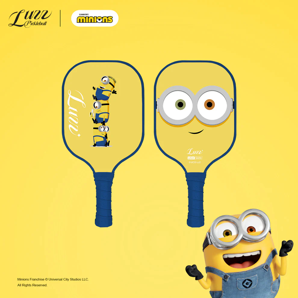 Luzz Pickleball - Minions For Kids' T700 Carbon Fiber Pickleball Paddle - USAP Approved, Non-Toxic, 