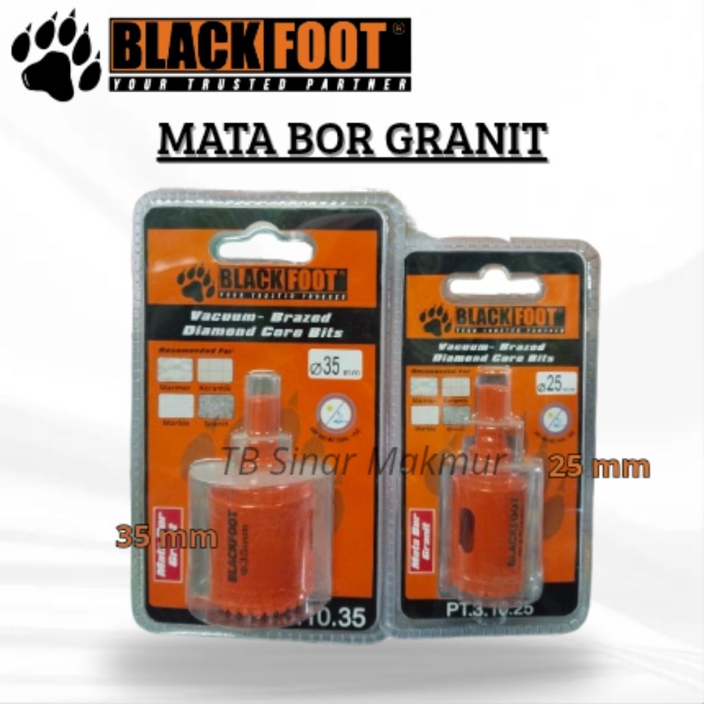 BLACKFOOT Mata Bor Granit Ukuran 25 mm 35 mm
