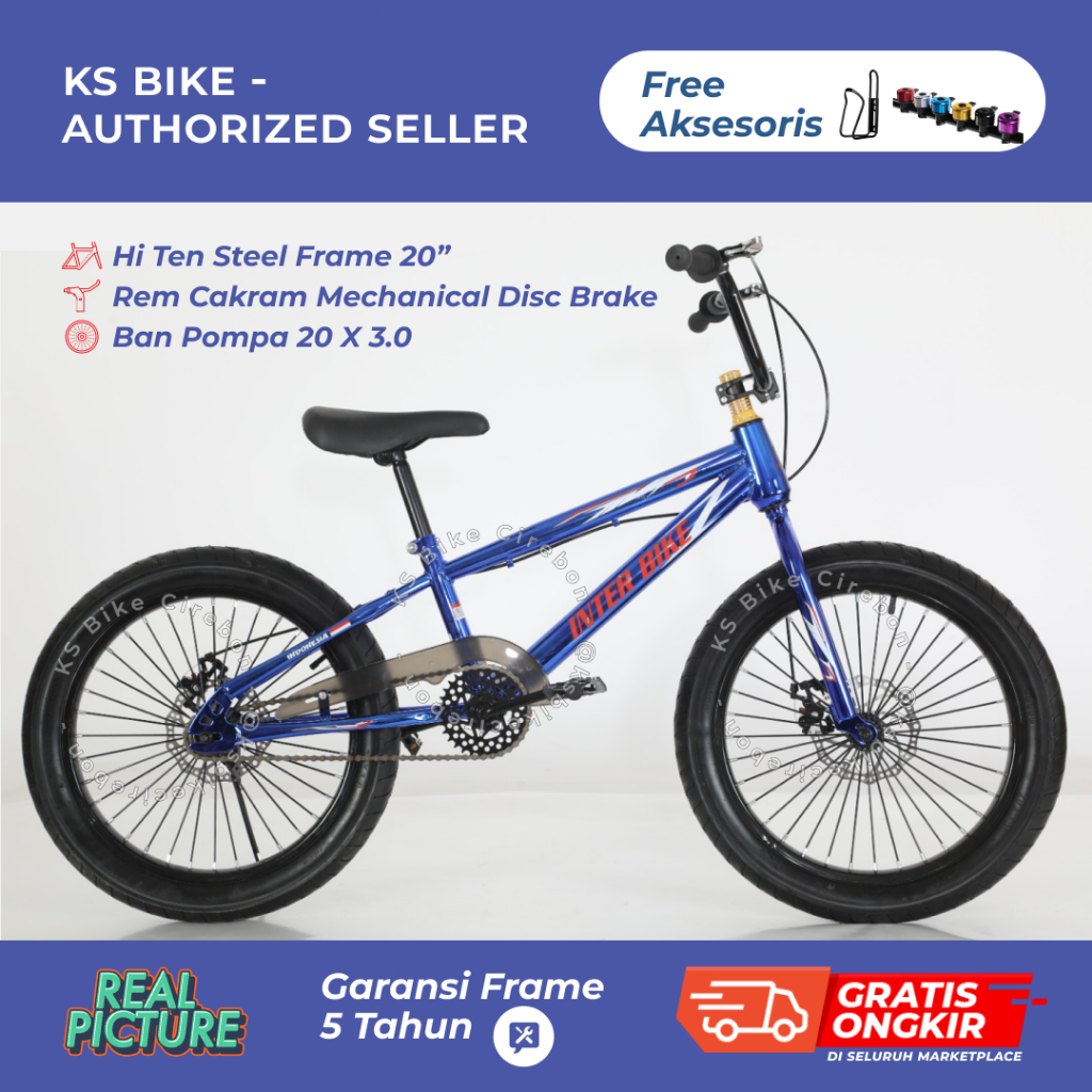 BMX 20 Interbike 2059 Nano Cakram | Sepeda BMX 20 Inci Rem Cakram | BMX Anak Rem Cakram | Sepeda BMX