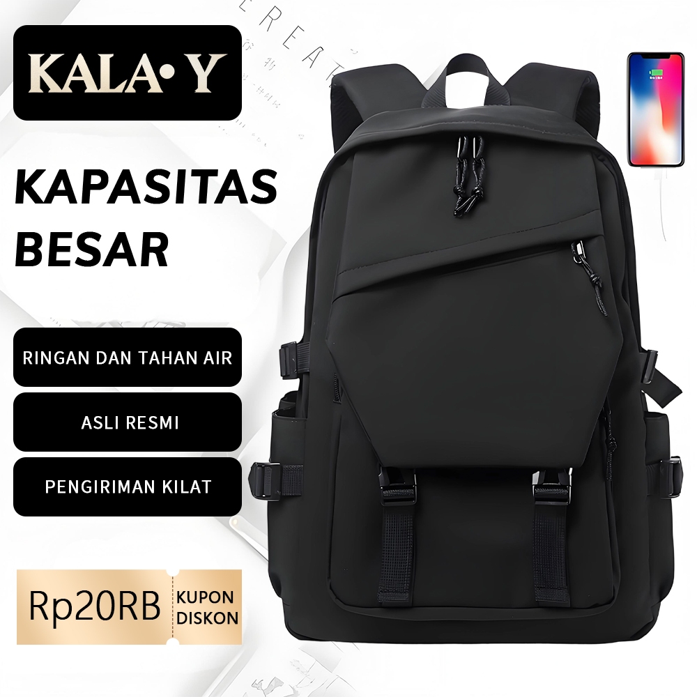 KALA.Y Ransel  – Tas Sekolah Punggung Pria untuk Siswa SMP, Kapasitas Besar, Tahan Air, Tahan Lama, 