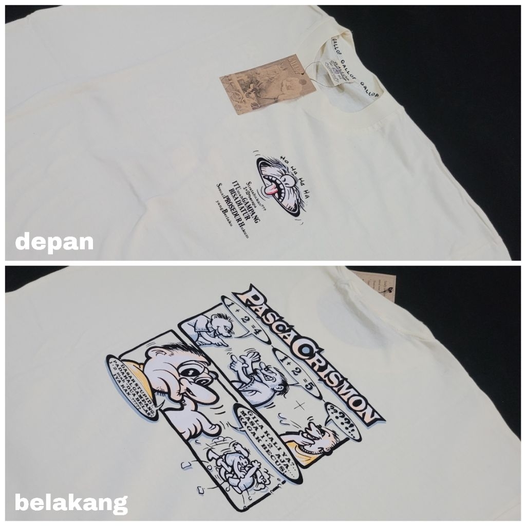 KAOS OBLONG GALLOP CALIFORNIA PRIA 100%KATUN