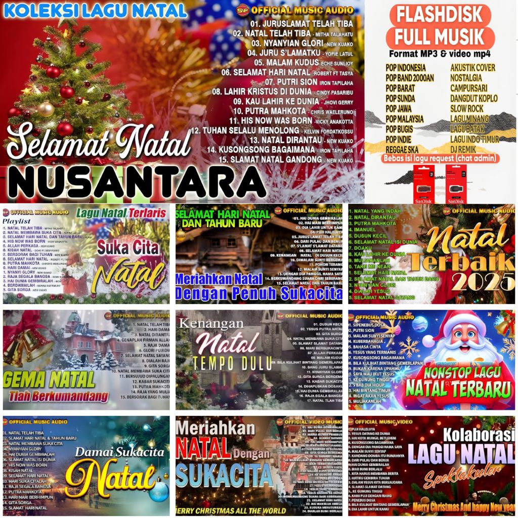 USB MUSIK MP3 LAGU NATAL PENUH DENGAN SUKA CITA - USB MUSIK LAGU HARI NATAL 2025 - USB MUSIK MP3 ROH