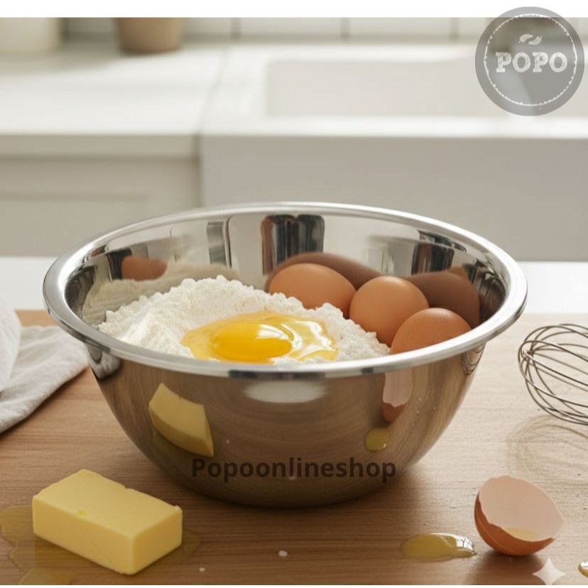 Baskom Korea Stainless Mangkok Jumbo Mixing Bowl Adonan Kue Lauk