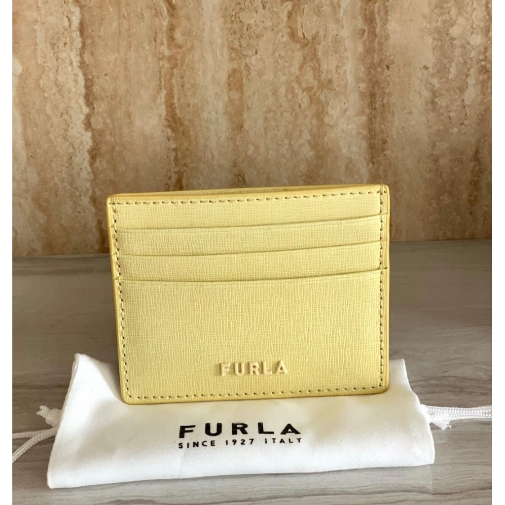 SaleFurla card wallet yellow