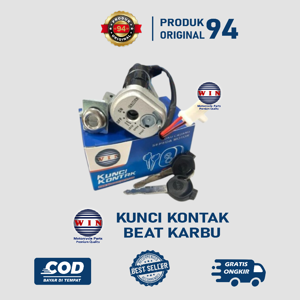 WIN Kunci Kontak Assy Honda Beat Karbu Original WIN