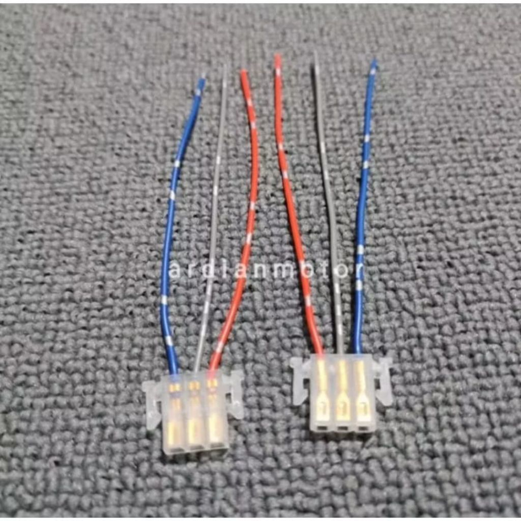 SOCKET LAWAN TOMBOL KAKI 3PIN/SOCKET KABEL TOMBOL 3PIN STATER KLAKSON DIM.