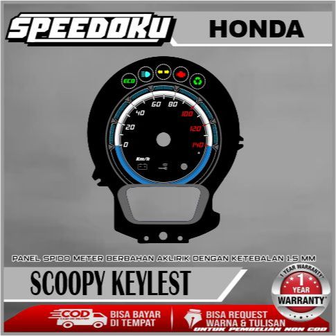PAPAN SPEEDOMETER CUSTOM SCOOPY 2021 KEYLEST DAN NONKEYLEST UPDATE 2024