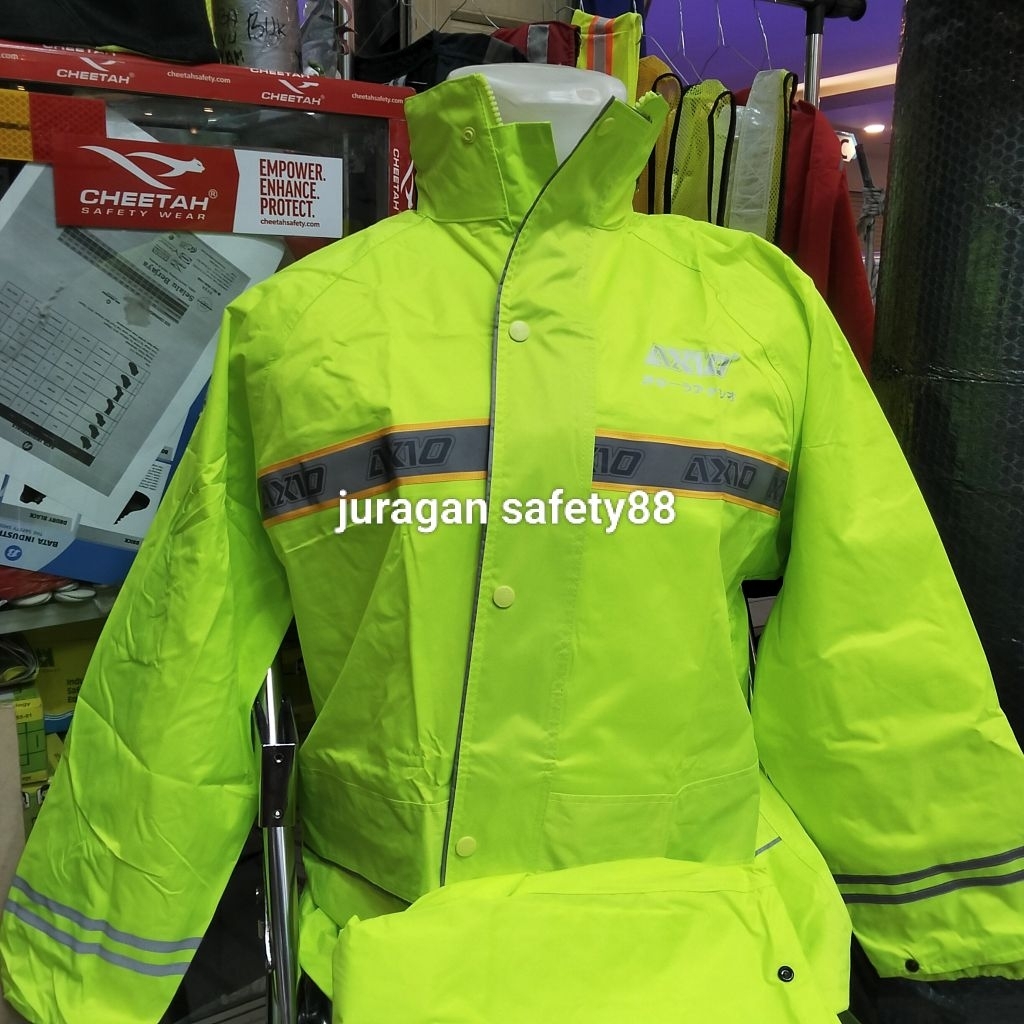 Jas Hujan Axio Europe Type 882-A Original Hijau Stabilo Berkualitas ( Promo )