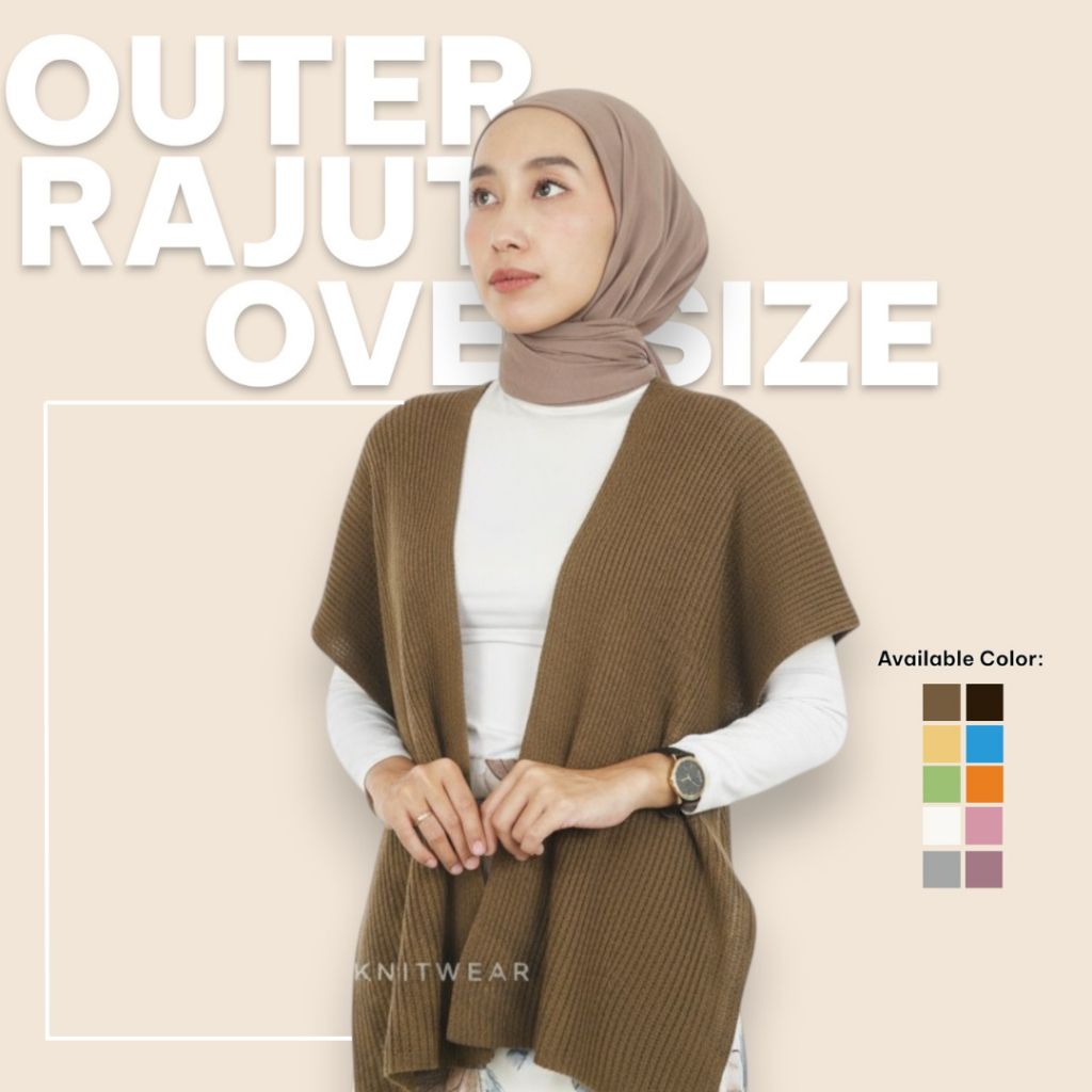 Outer Rajut Wanita Cardigan Batwing Oversize Camilla / atasan Cardy Rajut PremiumTebal halus