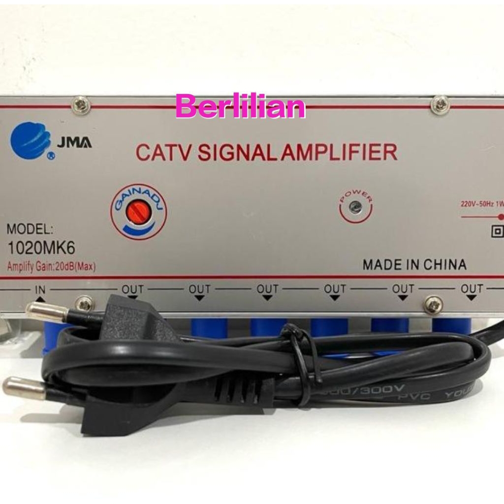 Boster Antena TV CATV Signal Amplifer 6 Way Kualitas Bagus / Booster Antena TV 6 Way
