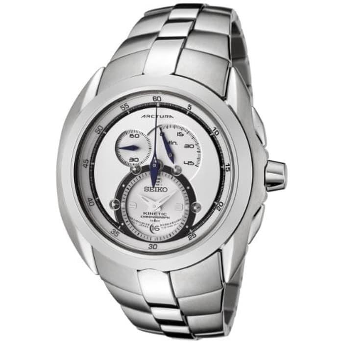 Jam Tangan Seiko Arctura SNL045P1 Kinetic Chronograph Full Silver