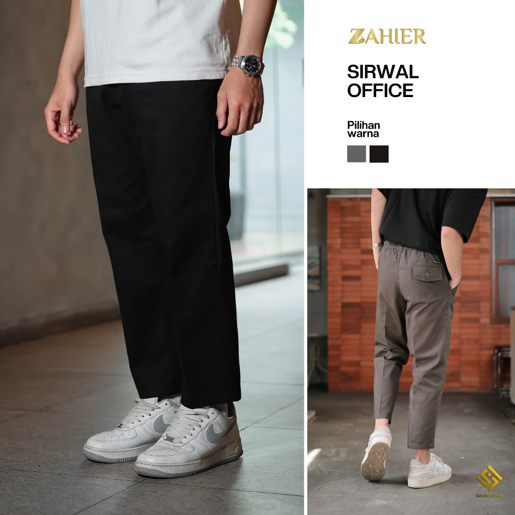 ZAHIER Celana Sirwal Office Kantor Formal Casual Pria Dewasa Premium Twill Import Berkualitas