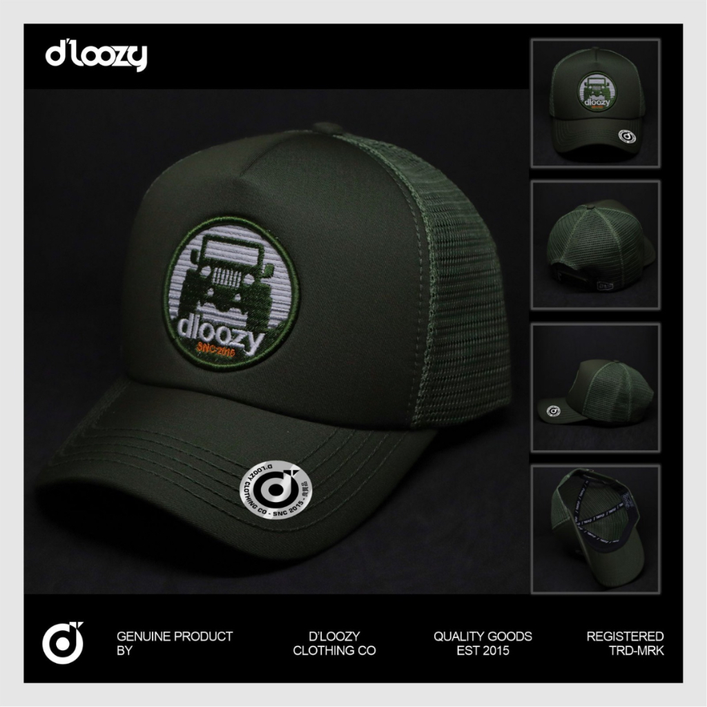 Topi Pria Dewasa Distro Original DLOOZY Hijau Army DLZTR-AAA