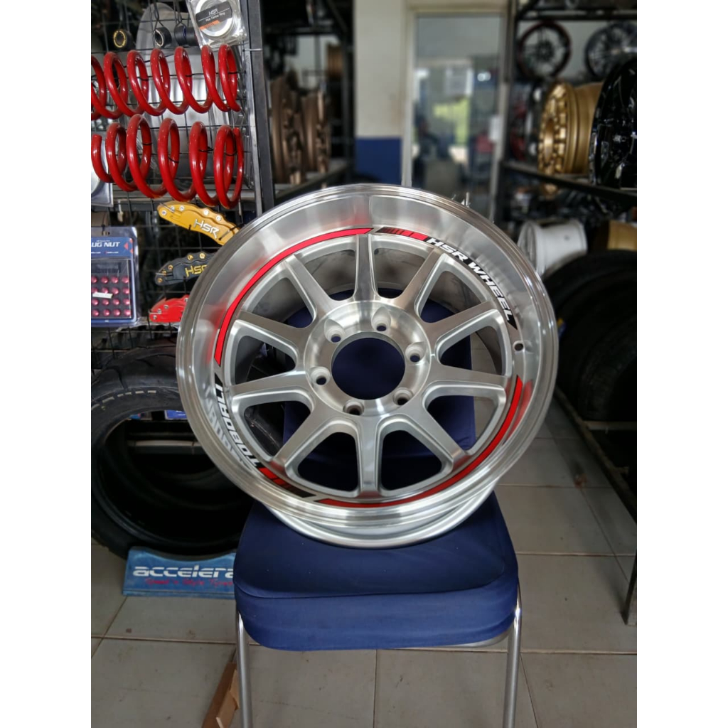 HSR Tobali Velg Mobil Ring 18 Silver 4 Pcs lubang 6 buat fortuner pajero lebar 95