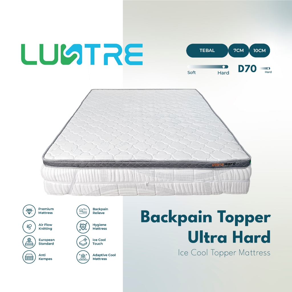 LUSTRE Kasur Orthopedic Ultra Hard Ice Cool Topper R70++ / topper kasur dingin