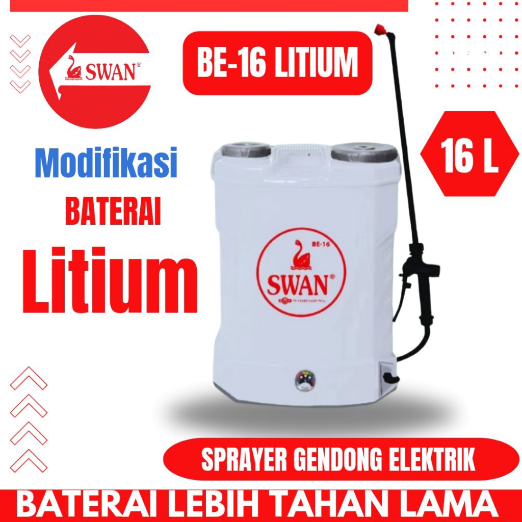 Sprayer gendong elektrik type BE-16. Sprayer swan elektrik