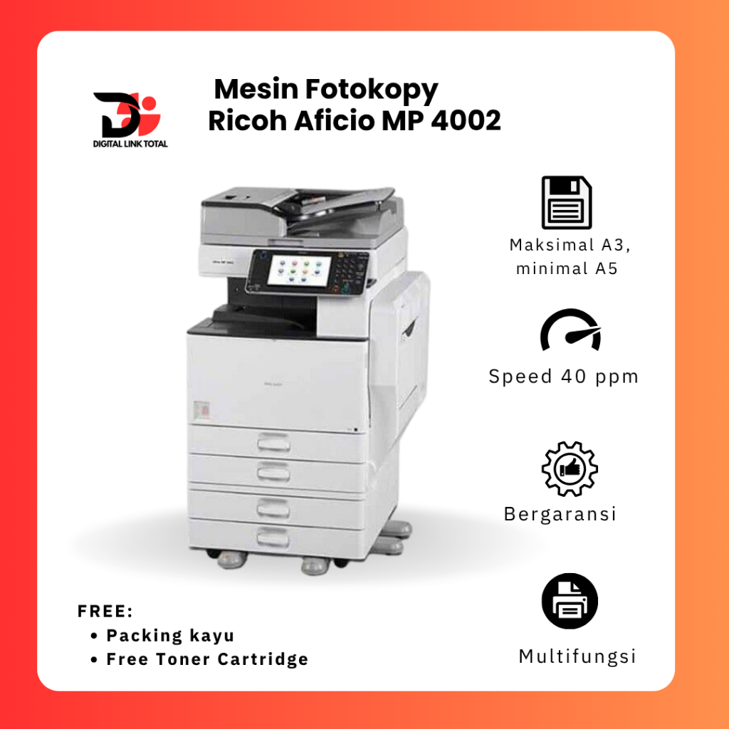 MESIN FOTOCOPY RICOH MP 4002  MESIN FOTOKOPI RICOH 4002