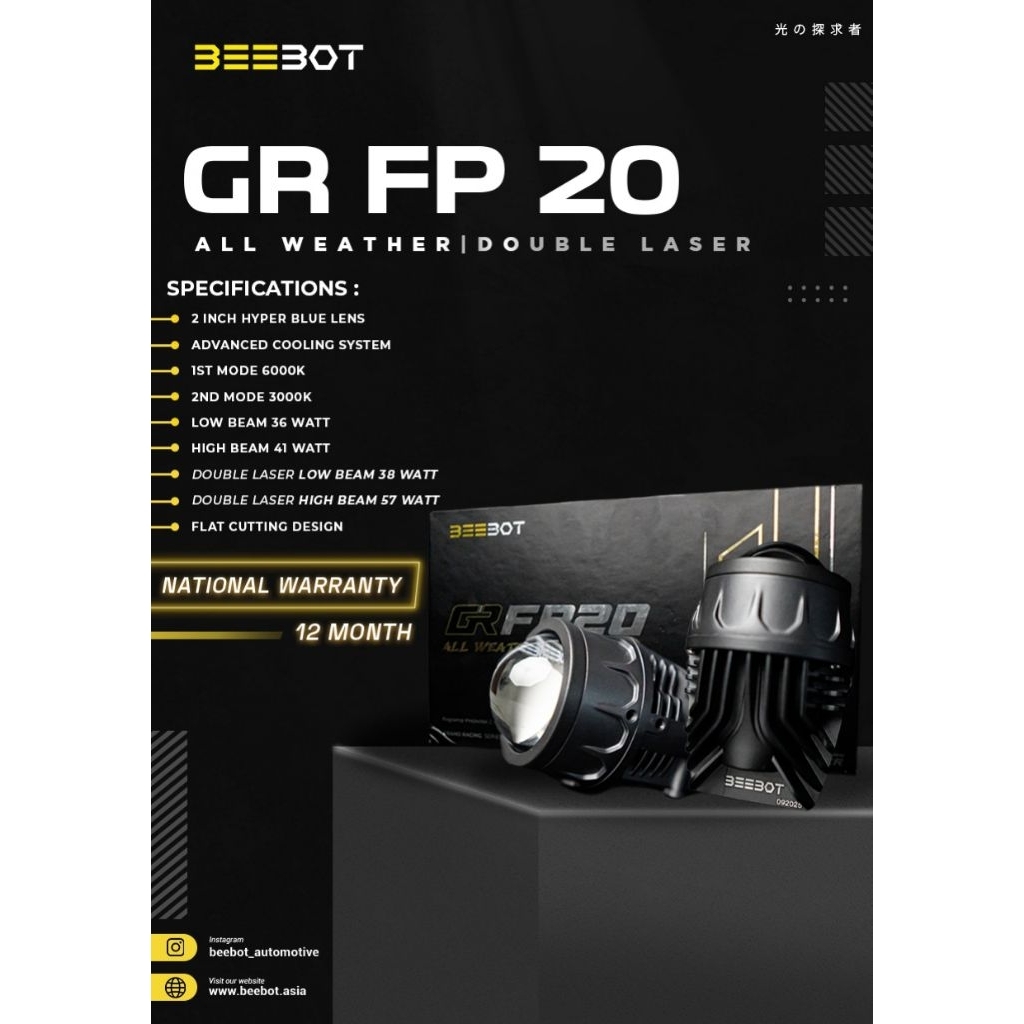 Beebot Foglamp 2Inch, GR FP20 All Weather Mark 2