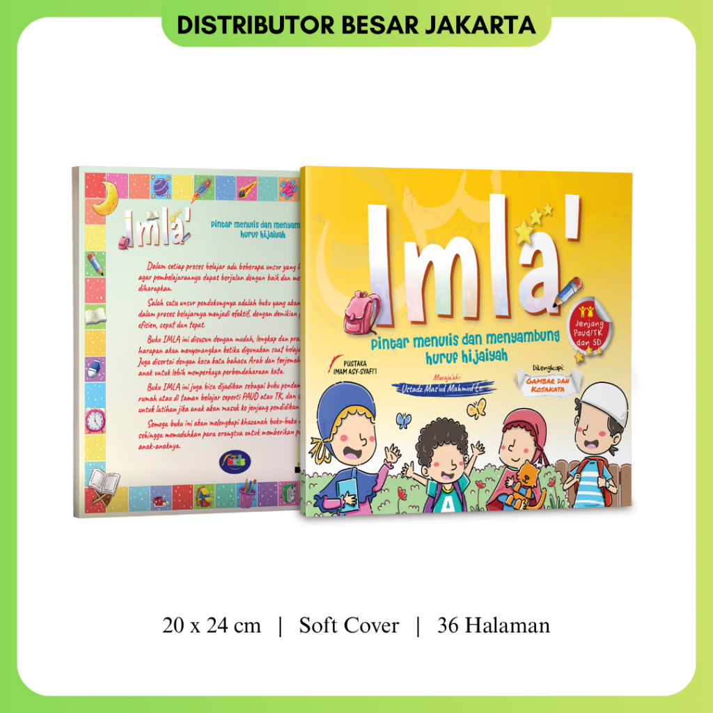 Buku Anak IMLA Pintar Menulis dan Menyambung Huruf Hijaiyah Pustaka Imam Syafii