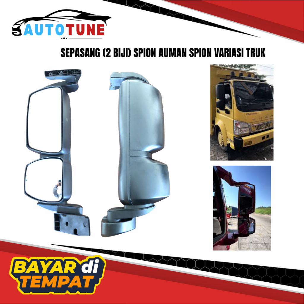 Sepasang (2 biji) Spion Auman Spion Variasi Truk Hino 500 Canter Dan Sejenisnya / Spion Auman Canter