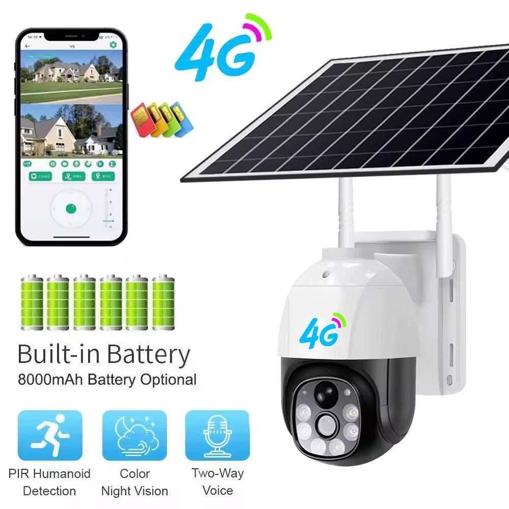CCTV 4G All Operator Kuota 4G GRATIS Tanpa Batas Tenaga Surya Outdoor Waterproof CCTV